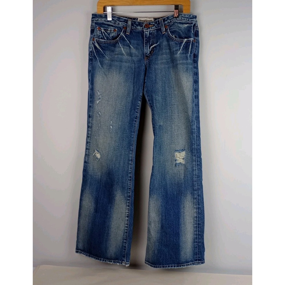 Big Star Womens 31S Blue Vintage Denim Authentic Basic Sweet Distressed Jeans